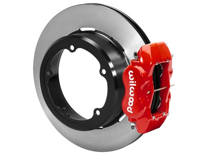 Wilwood 140-12420-R FDLI Rear 12.19" Big Brake Kit, Red, Strange Eng Floater 3.49" Offset