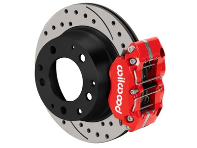 Wilwood 140-16682-DR NDPR 11.42" Rear Big Brake Kit With Lines, Drilled, Red, 1984-1989 Porsche 911