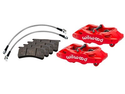 Wilwood 140-17665-R SLC56 Front Caliper Kit with Lines, Red, 1997-2004 Corvette C5