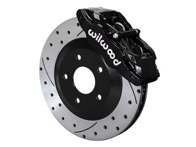 Wilwood 140-17669-D SLC56 Front Caliper & Rotor Kit with Lines, Black, 1997-2004 Corvette C5