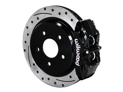 Wilwood 140-17670-D DPC56 Rear Caliper & Rotor Kit with Lines, Black, 1997-2004 Corvette C5