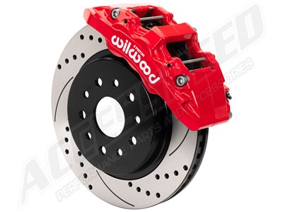 Wilwood 140-17760-DR AERO6-DM Front 13.38" Big Brake Kit Red Drilled for 2013-2018 Ram 1500