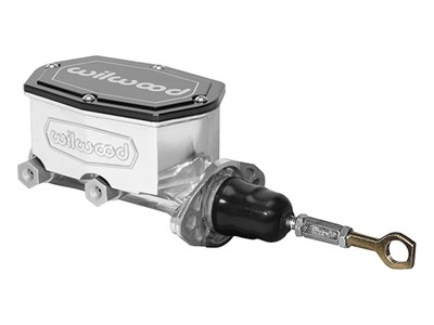 Wilwood 260-15543-P Compact Tandem Outlet Master Cylinder, Pushrod, 1.12", Integral Res, Silver