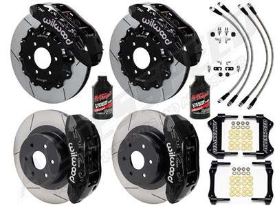 Wilwood TX6R Front & TX4R Rear 16" Big Brake Kit Black W/ Lines & Fluid for 2000-2006 GM 1500 Truck