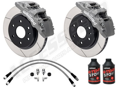 Wilwood AERO6-DM AV Front Big Brake Kit with Brake Lines & Fluid, Gray, For 2019+ GM 1500 Truck/SUV