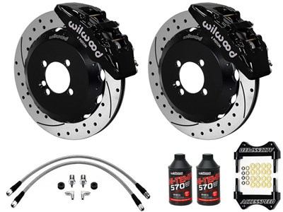 Wilwood DP6 12.19" Front Big Brake Combo WITH Lines & Fluid Black Drilled, for 2001 Integra 262mm