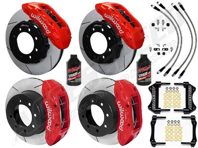 Wilwood Front & Rear TX6R 16" Big Brake Combo, Red, Slotted, Lines & Fluid 2019-2023 Ram 2500/3500