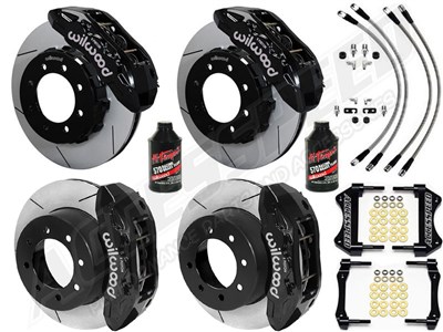 Wilwood Front & Rear TX6R 16" Big Brake Combo Black, Slotted, Lines & Fluid 2019-2023 Ram 2500/3500