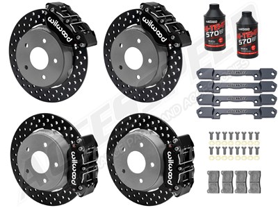 Wilwood Front & Rear UTV Big Brake Kit Combo, Black Drilled Rotor, 2022-up Polaris RZR Turbo & Pro R