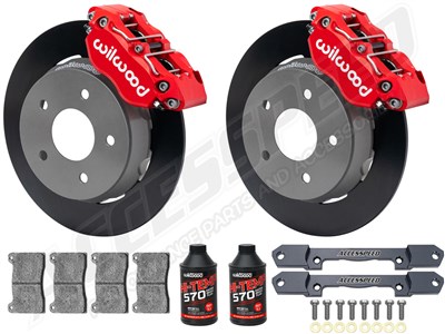 Wilwood Front UTV Big Brake Kit Combo with Fluid, Red, 2022-up Polaris RZR Turbo & Pro R 5-Lug