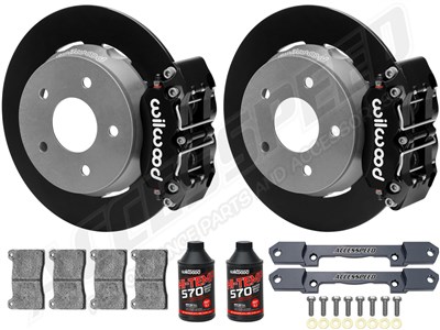 Wilwood Rear UTV Big Brake Kit Combo with Fluid, Black, 2022-up Polaris RZR Turbo & Pro R 5-Lug