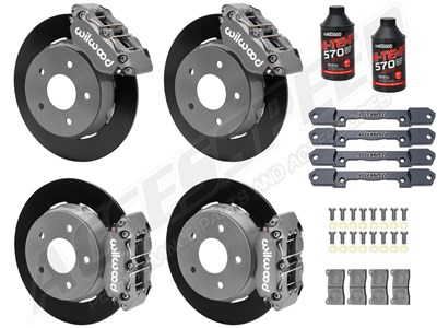 Wilwood Front & Rear Race Big Brake Kit Combo, Gray, for 2022-up Polaris RZR Turbo & Pro R 5-Lug