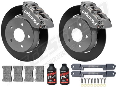 Wilwood Front Race Big Brake Kit Combo, Gray Calipers, Fits 2022-up Polaris RZR Turbo & Pro R 5-Lug