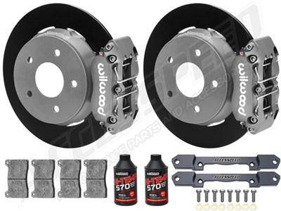 Wilwood Rear Race Big Brake Kit Combo, Gray Calipers, Fits 2022-up Polaris RZR Turbo & Pro R 5-Lug