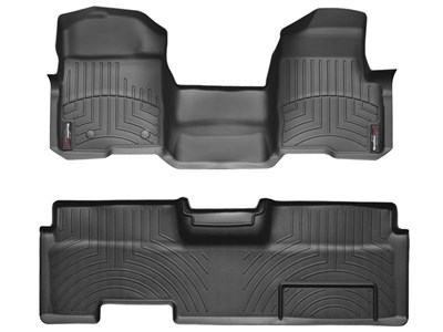 WeatherTech 442951-441792 Black Front & Rear FloorLiner Floor Mats 2011 Ford F-150 SuperCab