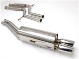 BBE FBMW-0330 Cat-Back Exhaust 3" Single Side Twin Round Rolled-Edge Tips for 1989-1993 BMW 535i / BBE FBMW-0330 BMW 535i Cat-Back Exhaust