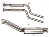 BBE FBMW-0400 Cat-Back Exhaust 3" Single Side Twin Round Rolled-Edge Tips for 1988-1992 BMW 735i / BBE FBMW-0400 BMW 735i Cat-Back Exhaust