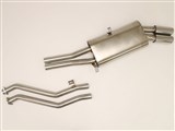 BBE FBMW-0550 Cat-Back Exhaust 3" Single Side Twin Round Rolled-Edge Tips for 1983-1991 BMW 325iC / BBE FBMW-0550 BMW 325iC Cat-Back Exhaust