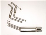 BBE FBMW-0720 Cat-Back Exhaust 3" Single Side Twin Round Rolled-Edge Tips for mid 88-1989 BMW 635 / BBE FBMW-0720 BMW 635 Cat-Back Exhaust