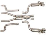 BBE FBOD-0720 Cat Back without NPP 3-1/2" Quad Round Double-Wall Tips for 2012-2015 Camaro Z-28 / BBE FBOD-0720 Camaro Z-28 Cat-Back Exhaust