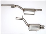 BBE FPIM-0535 Stealth Cat-Back Exhaust 3-1/2" Single Side Twin Round Tips for 2000-2002 Audi S4 B5 / BBE FPIM-0535 Audi S4 B5 Cat-Back Exhaust