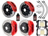 Wilwood TX6R Front & TX4R Rear 16" Big Brake Kit Drilled Red W/Lines & Fluid for 2000-2006 GM 1500 / 2000-2006 GM 1500 Wilwood Front & Rear Brake Kit